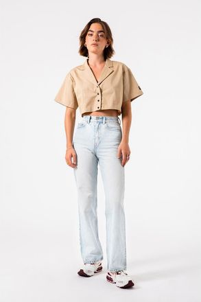 Dr. Denim Echo High Straight Rigid Jeans in Bleach Sky at Nordstrom, Size 29