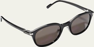 Cartier Mens Round Acetate Sunglasses