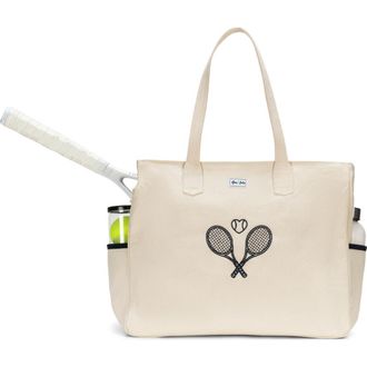Ame & Lulu Tennis Love All Court Bag in Classic Racquets at Nordstrom, Size Large