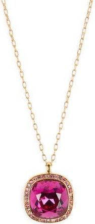Kenneth Jay Lane Crystal Halo Pendant Necklace in Pink Fushia at Nordstrom Rack