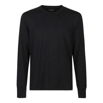 Tom Ford Long Sleeve Tops, male, Black, Size: XL Long Sleeve T-Shirt