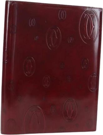 Cartier Pre-owned Note Cover - Dames - Pre-owned - Rood - Maat: ONE Size Leer