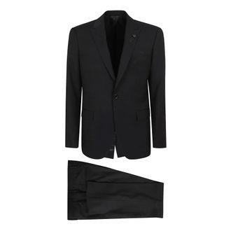 Lardini Single Breasted Suits, male, Black, Size: XL Pa5928E Suit