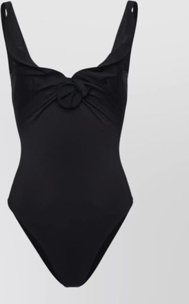 Magda Butrym swimsuit flower detail high cut leg