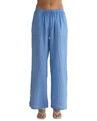 Bella Dahl Side Slit Linen-Blend Beach Pant