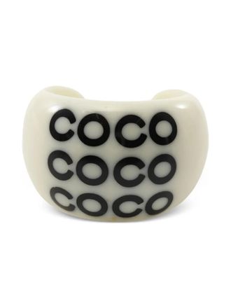 Chanel 1986-1988 Coco Here ring - White