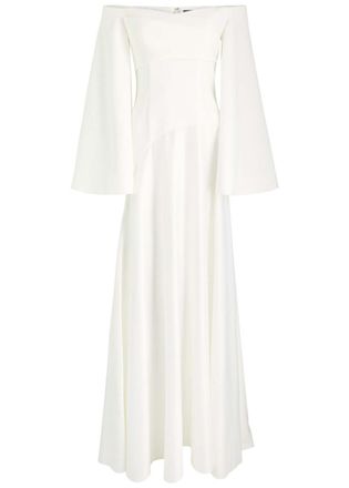 ワンピース SOLACE LONDON Women Mid Skirts OS43018 CREAM White The Luciana Skirt in Cream – Solace London