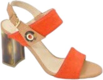 Fratelli Rossetti Sandalo a due fasce - Dames - Sandalen met hakken - Rood - 40 EU - Schoenen