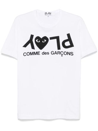 Comme Des Gar&ccedil;ons White Graphic Crew Neck T-Shirt
