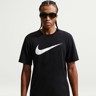 Nike Mens Nike Sportswear Swoosh T-Shirt in Black | DC5094-010