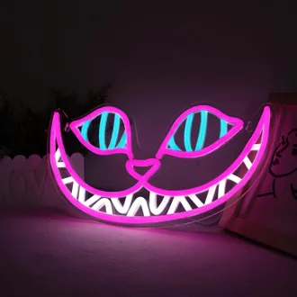 No Brand Insegna Al Neon - Decorazione Murale Al Neon - Luce Led Gatto Sorridente - Luce Led Dimmerabile - Camera Da Letto - Festa Esclusiva - Uomini - Decoraz