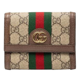 Gucci Pre-owned Wallets, female, Beige, Size: ONE SIZE Pre-owned Ophidia Wallet