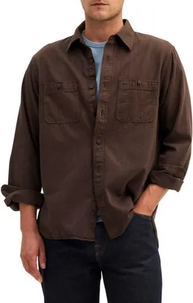 Madewell Cotton Button-Up Work Shirt in Dark Cocoa at Nordstrom, Size Xx-Large