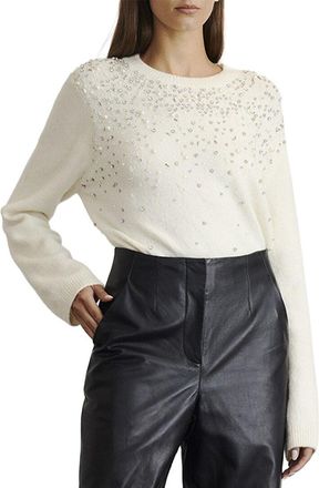 Tanya Taylor Lexia Embellished Alpaca-Blend Sweater