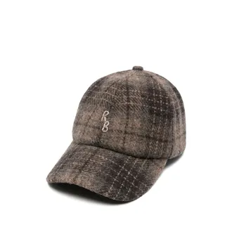 Ruslan Baginskiy Check-pattern Monogram-embroidered Baseball Cap