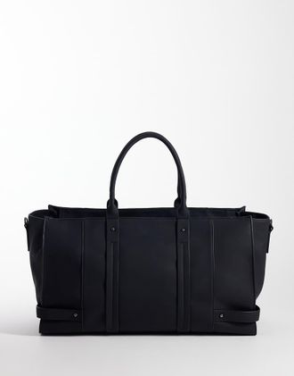 Asos Borsone in pelle sintetica nero