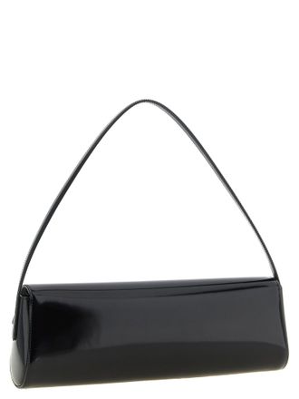 Jil Sander Kante Calfskin Leather Shoulder Bag - Black