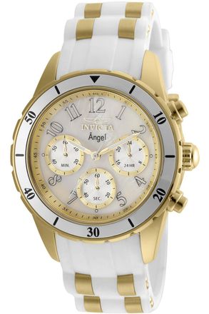 Invicta Angel 24901 Dameshorloge - Quartz Uurwerk - Roestvrij Staal met Witte Wijzerplaat - 40 mm