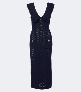 Alessandra Rich Knitted virgin wool midi dress