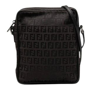 Fendi Pre-owned Vintage Canvas Shoulder Bag - Dames - Pre-owned - Zwart - Maat: ONE Size Leer