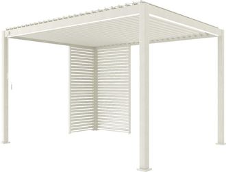 Sweeek P&eacute;rgola bioclim&aacute;tica 3x4m de aluminio + 1 persiana de 1m + 1 persiana