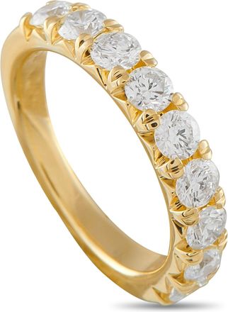 Luxury Bazaar 18K Yellow Gold 1.52ct Diamond Half-Eternity Band Ring MF06-111925