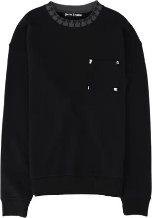 Palm Angels Relaxed-Fit Minimalist Pocket Black Sweatshirt