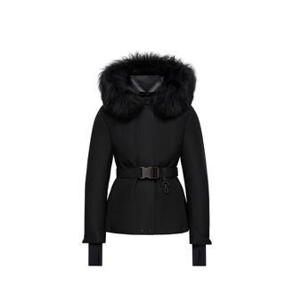 Moncler Moncler Laplance Gore-tex Shearling-trimmed Hooded Insulated Ski Jacket, Women, Black, Size: 0