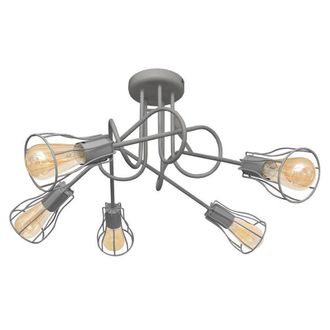 Netlighting Oxford Multi Arm Semi Flush Ceiling Light Grey 64cm
