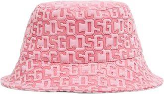 GCDS Cappello a secchiello con monogramma - Dames - Hoeden - Roze - ONE Size - Polyester - Accessoires