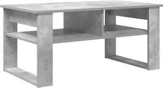 vidaXL Mesa De Caf&eacute; Gris Concreto 96 X 54 X 44 Cm Madera De Ingenier&iacute;a Vidaxl