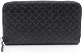 Gucci Black Leather Long Wallet (Bi-Fold) (Pre-Owned)