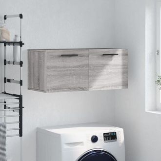 vidaXL Mobile a Parete Grigio Sonoma 80x36,5x35cm in Legno Multistrato - Vidaxl