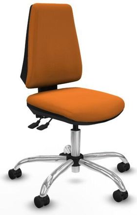 Piqueras y Crespo Piqueras Y Crespo - Elche as similpiel naranja base cromada ruedas nailon 65mm