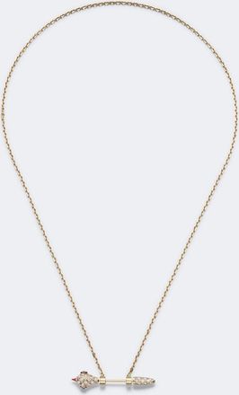 Yvonne L&eacute;on Yvonne L&eacute;on Python 9kt gold and enamel pendant necklace with diamonds