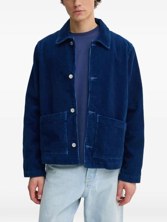 Sunflower corduroy-texture shirt jacket - Blue