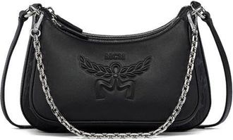 MCM Aren Duo Hobo in Visetos in Black at Nordstrom