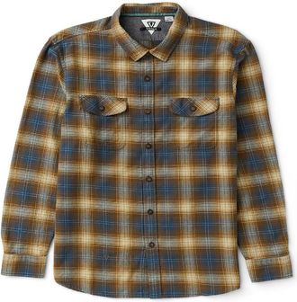 Vissla Mens Central Coast Eco Flannel Shirt Brown XXL