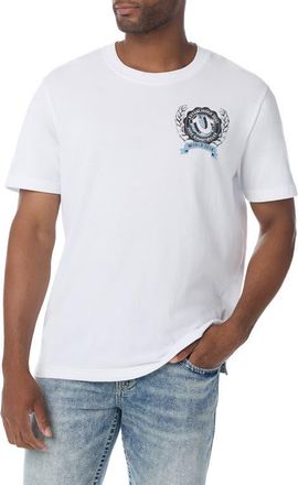 True Religion Crest Graphic T-Shirt in Optic White at Nordstrom, Size Xxx-Large