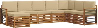 vidaXL Conjunto De Sof&aacute;s De Exterior 8 Uds. Natural Y Beige Vidaxl