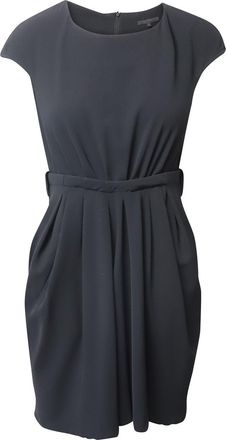Maje Cap Sleeve Mini Dress in Black Polyester