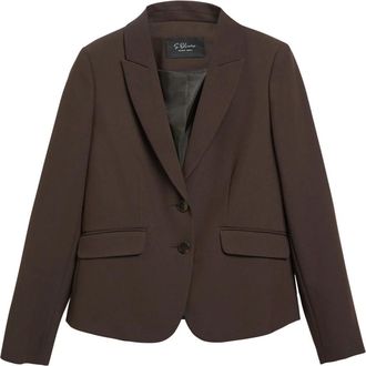 s.Oliver Blazer de Sarga Estructurado - Jackets - Mujer - Marr&oacute;n - 2XL