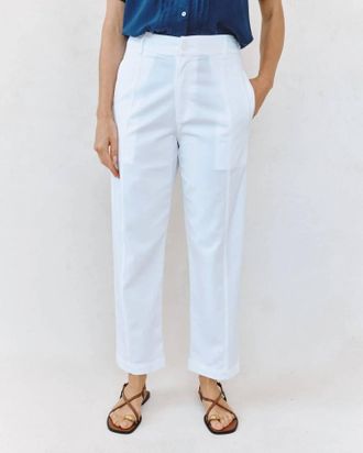 Bella Dahl Seamed Soft Barrel Pant In White