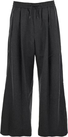 Juun.J Broeken, Heren, Grijs, S, Wol, Grijze Wol Milled Broek