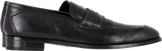 Ermenegildo Zegna Penny Loafers in Zwart Leer