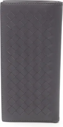 Bottega Veneta Purple Leather Long Bill Wallet (Bi-Fold) (Pre-Owned)