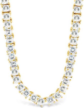 Sterling Forever Brette Slide Tennis Necklace in Gold at Nordstrom
