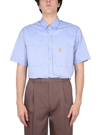 Gucci Bear Pocket Cotton Shirt - Blue
