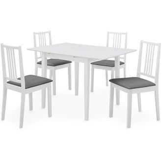 vidaXL Juego De Muebles De Comedor 5 Piezas Mdf Blanco Vidaxl