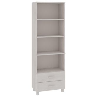 vidaXL Vidaxl - Aparador Hamar Madera Maciza De Pino Blanca 60x35x180 Cm